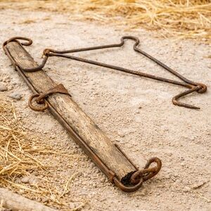 Antique Primitive Blacksmith Made Singletree Whiffletree Horse Ox Hitch Bar 30”